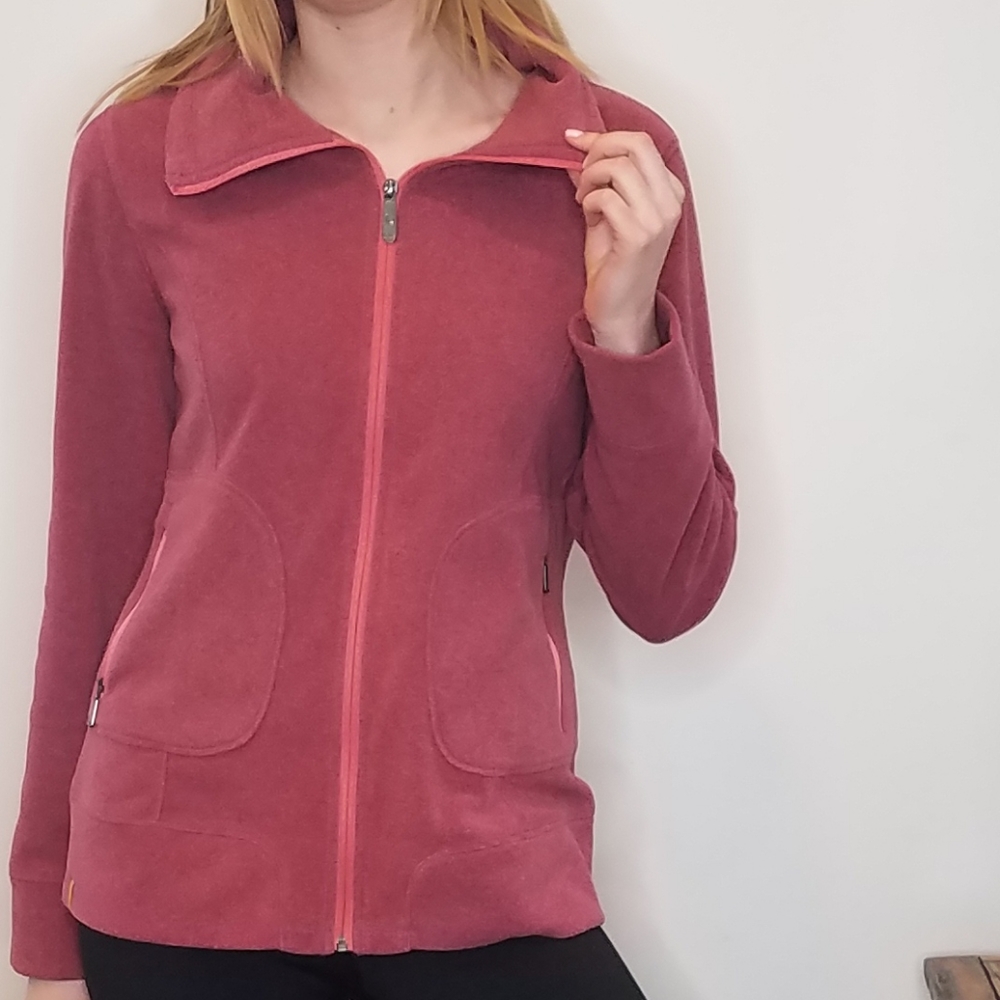Lolë Fleece Pink Berry Purple Zip Up Skiing Warm